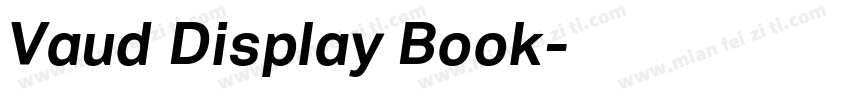 Vaud Display Book字体转换